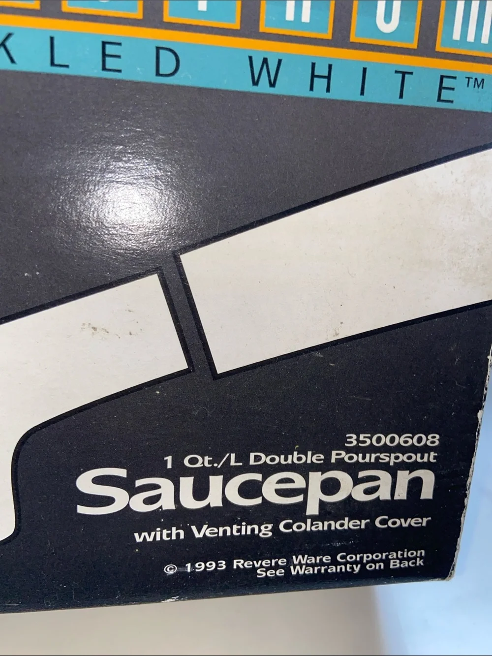 Revere Ware Spectrum Speckled White Nonstick Saucepan with Lid 1Q